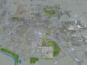 oklahoma city oklahoma usa 80km 3D Model