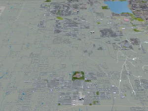 oklahoma city oklahoma usa 80km 3D Model