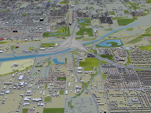 oklahoma city oklahoma usa 80km 3D Model