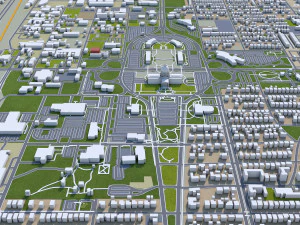 oklahoma city oklahoma usa 80km 3D Model