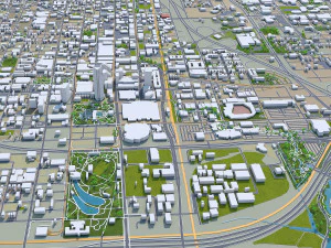 oklahoma city oklahoma usa 80km 3D Model
