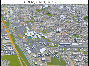 orem city utah usa 20km 3Dモデル