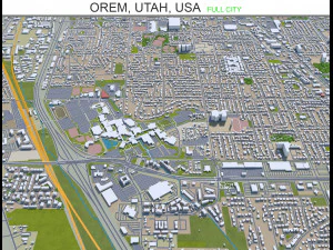 orem ville utah etats-unis 20km Modèle 3D