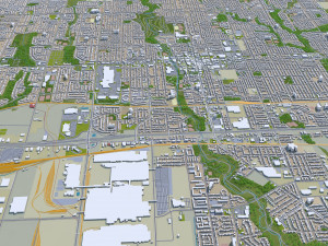 oshawa city ontario canada 30km 3D मॉडल