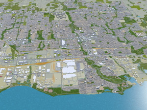 oshawa city ontario canada 30km 3D मॉडल