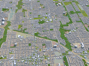 oshawa city ontario canada 30km 3D मॉडल