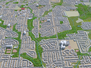 oshawa city ontario canada 30km 3D मॉडल