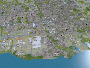 oshawa city ontario canada 30km 3D मॉडल