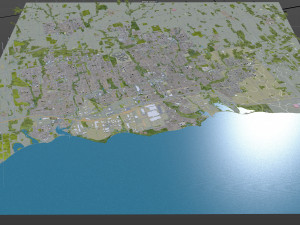 oshawa city ontario canada 30km 3D मॉडल