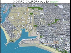 oxnard city california usa 30km 3D मॉडल