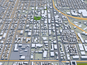 oxnard city california usa 30km Modèle 3D