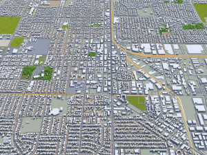 oxnard city california usa 30km Modèle 3D