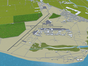 oxnard city california usa 30km Modèle 3D