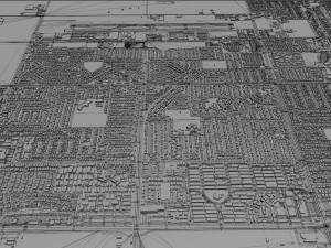 oxnard city california usa 30km Modèle 3D