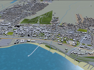 oxnard city california usa 30km Modèle 3D