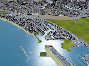 oxnard city california usa 30km Modèle 3D