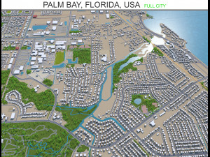 palm bay city florida usa 30km 3D Model