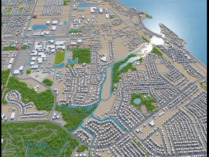 palm bay city florida usa 30km 3D Model