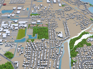 palm bay city florida usa 30km 3D Model