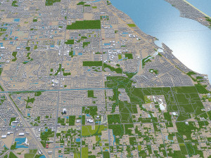 palm bay city florida usa 30km 3D Model