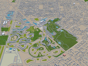 palm bay city florida usa 30km 3D Model