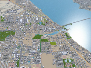 palm bay city florida usa 30km 3D Model