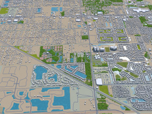 palm bay city florida usa 30km 3D Model
