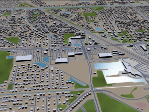 palm bay city florida usa 30km 3D Model