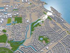palm bay city florida usa 30km 3D Model