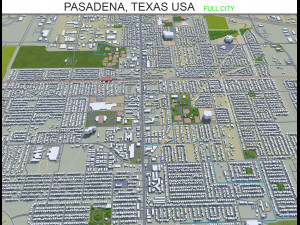 pasadena city texas usa 30km 3D-Modell