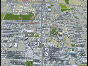 pasadena city texas usa 30km Model 3D
