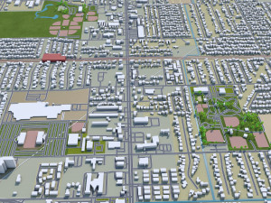 pasadena city texas usa 30km Model 3D