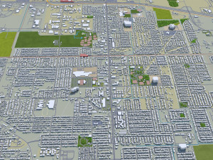 pasadena city texas usa 30km Model 3D