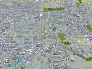 pasadena city texas usa 30km Model 3D