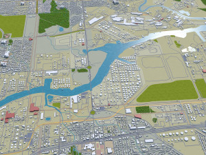 pasadena city texas usa 30km Model 3D