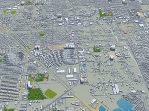 pasadena city texas usa 30km Model 3D