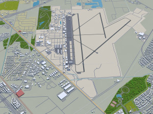 pasadena city texas usa 30km Model 3D