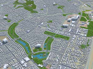 pasadena city texas usa 30km Model 3D