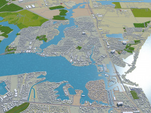 pasadena city texas usa 30km Model 3D