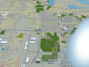 pasadena city texas usa 30km Model 3D