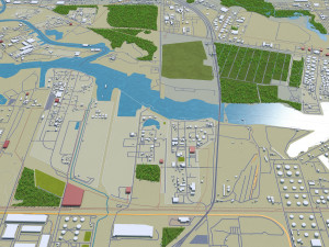 pasadena city texas usa 30km Model 3D