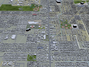 pasadena city texas usa 30km Model 3D