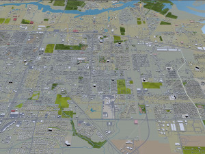 pasadena city texas usa 30km Model 3D