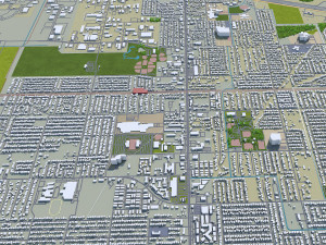 pasadena city texas usa 30km Model 3D