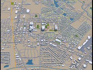 pearland city texas usa 30km 3D Model
