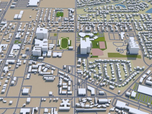 pearland city texas usa 30km 3D Model
