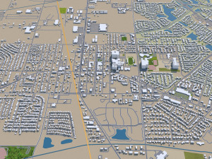 pearland city texas usa 30km 3D Model