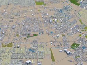 pearland city texas usa 30km 3D Model