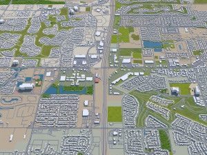 pearland city texas usa 30km 3D Model