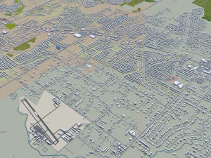 pearland city texas usa 30km 3D Model